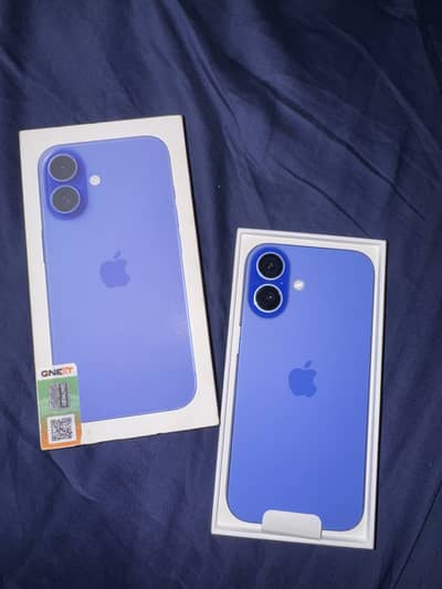 iPhone 16 128gb Blue / Ultramarine PTA approved with box