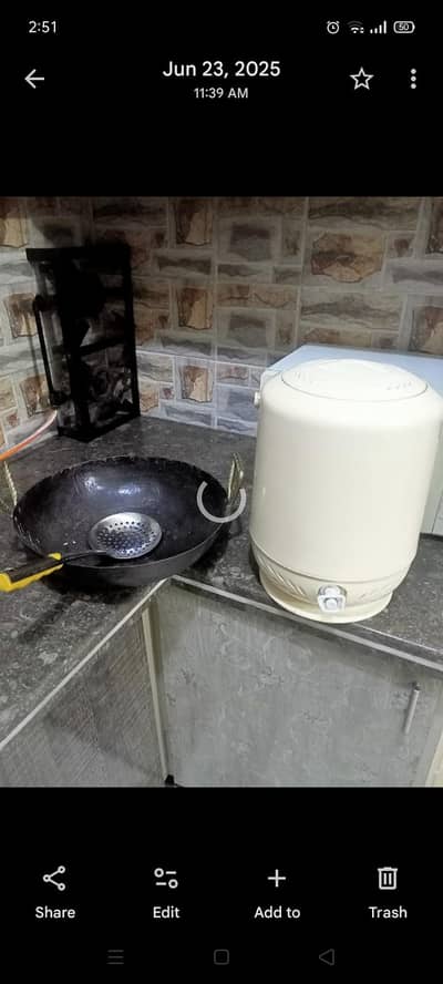 karahi,chamcha,water coller,gola Ganda maker  and hot element