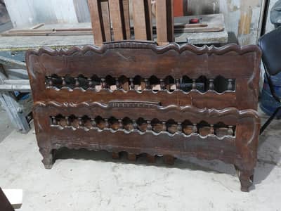 bed shesham wood Queen size