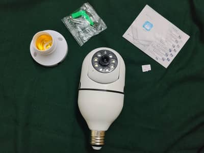 Smart WiFi Camera 360° + Memory Card | HD Night Vision | CCTV