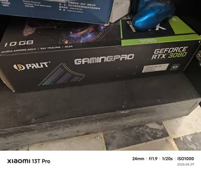 RTX 3080 PALIT GAMINGPRO OC 10gb WITH BOX