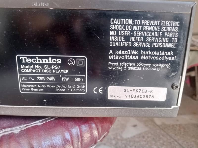 Technics SL- PS7   CD player 3
