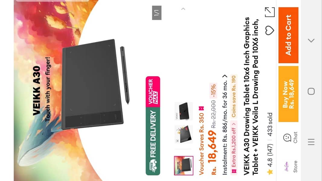 Veikk A30 Graphics Tablet 2