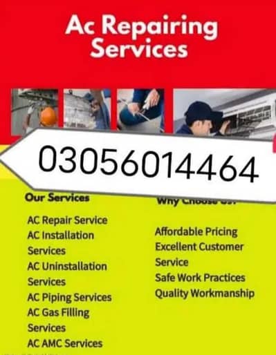 service repairing fitting gas refilling compressor change