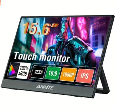 Anmite portable monitor 15.6 inch with speakers