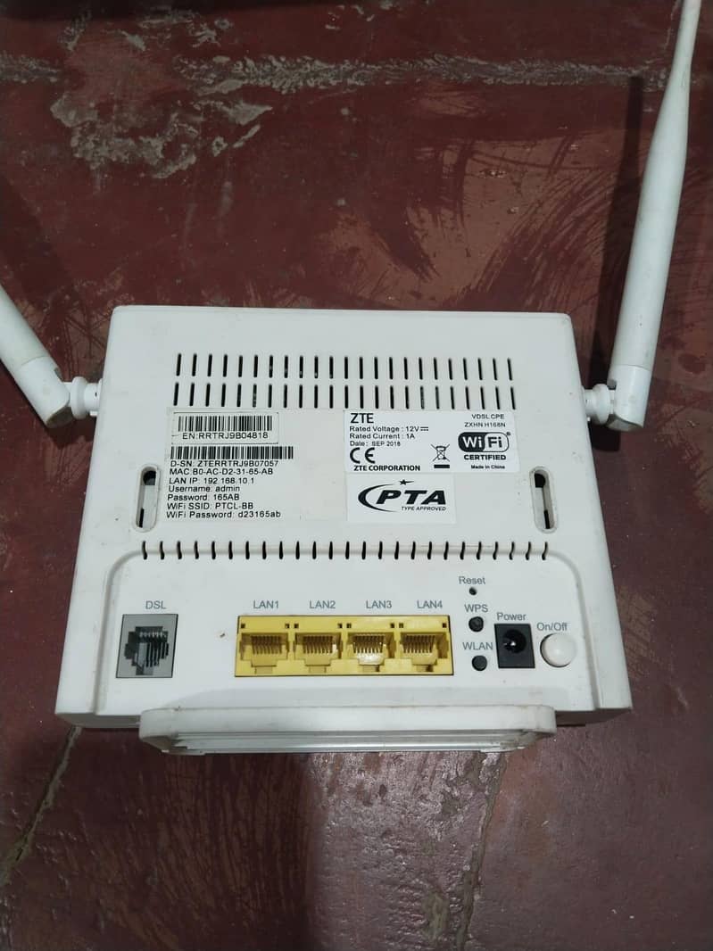 ptcl modems 0