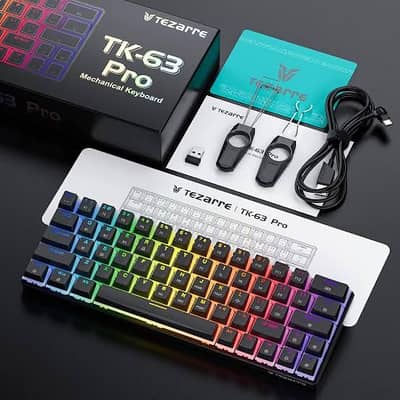 Tezarre TK63 Pro Wireless RGB Mechanical Keyboard | only 1 month use.