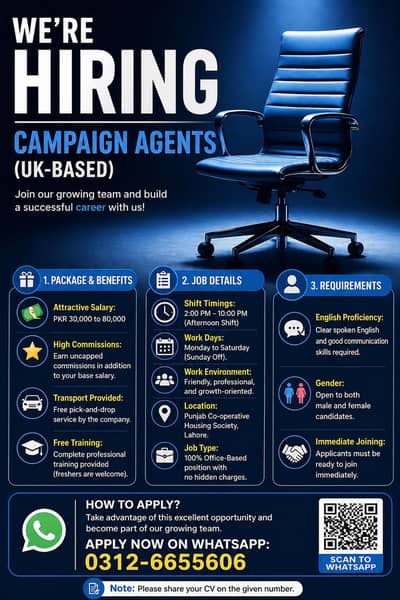 WE’RE HIRING – CAMPAIGN AGENTS (UK-BASED)