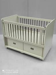 wooden baby cot