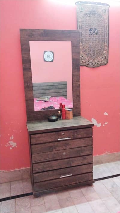 bed with dressing table and mattress