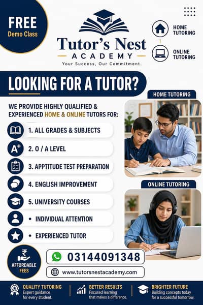 home tutor and online tutor