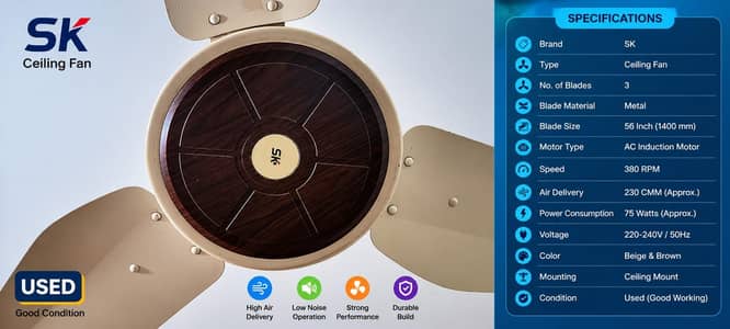 SK fan in good condition