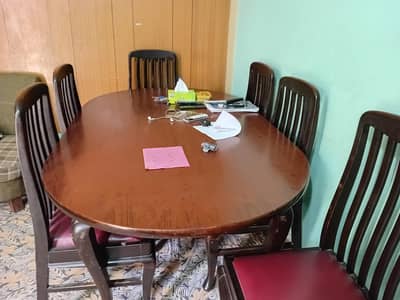 6 persons pure wooden dining table