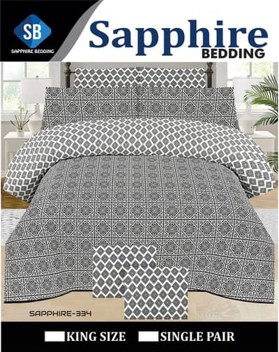 Sapphire Bedding Floral Bedsheet Set King Size – New