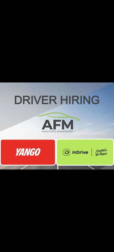 Driver required to drive at yango and indriver