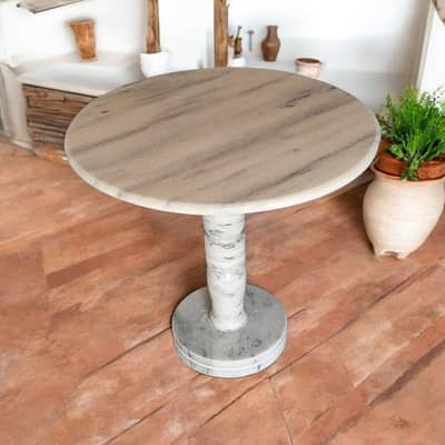 Luxury Handcrafted Marble Dining Table - Premium Quality Round Top