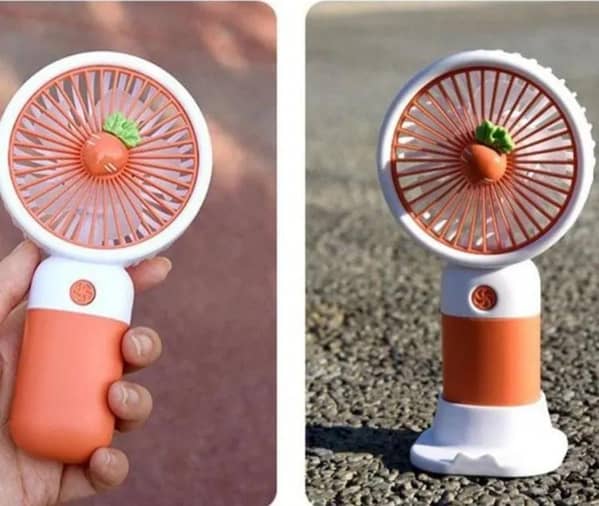 handy cooling portable rechargeable fan with rechargeable cable