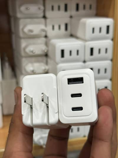 3 port Charger 65w GAN technology trio charger 100% original