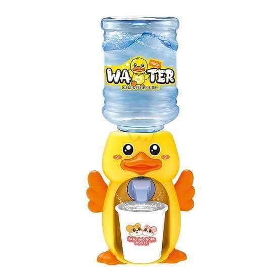 Mini Water Dispenser, Mini Cute Duck Drink Water Machine Toy Electric Water Dispenser Safe to Use Model Educational Kids Dollhouse Accessories Gift(Duck)