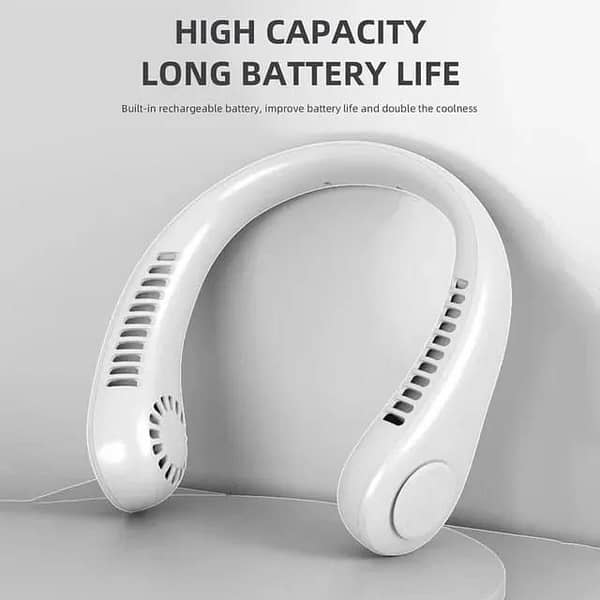 Neck Fan Portable Bladeless neck fans Portable Hanging Neck Fan Micro Cooling Strong Fan 360° Bladeless Hanging Neck Fan Rechargeable USB Mini Neck Fan for Kitchen Outdoor Travel for Summer Sports