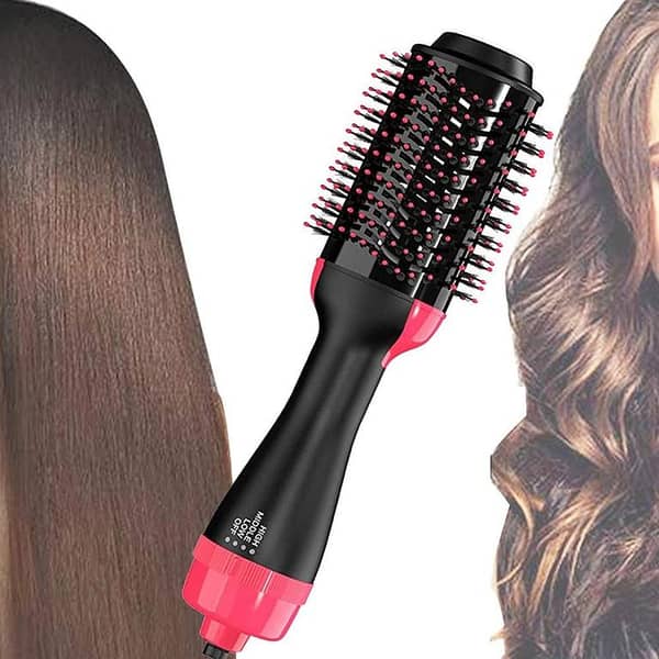 3-in-1 Hot Air Hair Dryer Brush for Women | One-Step Hair Styler, Volumizer, Straightener & Curler | Fast Drying & Styling Tool for All Hair Types. .