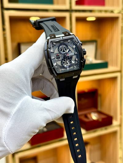 CURREN Original Chronograph Watch | New Model | Rubber Strap