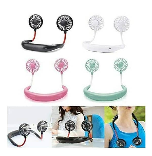 Hanging Neck Fan For Kitchen , Handheld Personal USB Small Neck fan / portable neckand Mini neck fan for Sports Running ( multi colour )