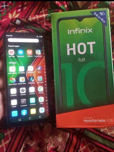 Infinix hot 10 Play For sale with box