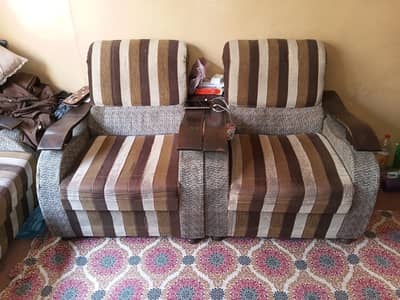 Elegant Sofa Set for Sale | 3 Seater + 2 Single Chairs |