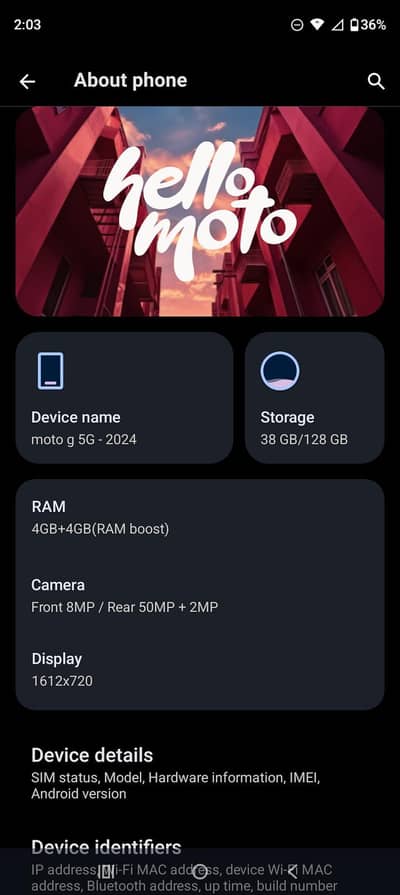 Moto g. 5g (sim locked) 4/128