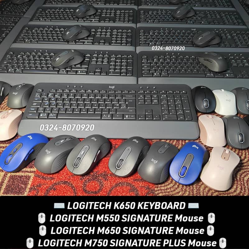 Logitech Signature Mk650 Keyboard & Mouse - M750 M650 M550 K650 Bolt ...
