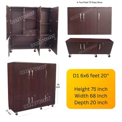 6x6 Feet 20" Depth Cupboard Wardrobe Safe Alamari Cabinet Furniture