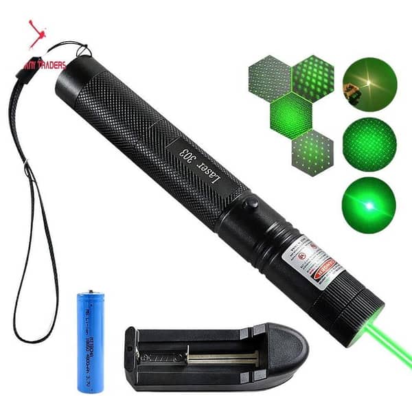 Rechargeable Powerful Green Laser Pointer- Multiple Task & Key Locker