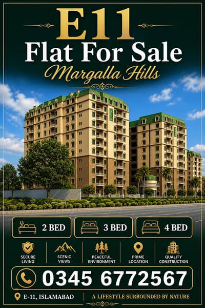 E11/1 MARGALLA HILLS 3 Bed Room Open Margalla Facing