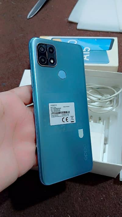 Oppo a15 with box orignal chargr 10/9.5