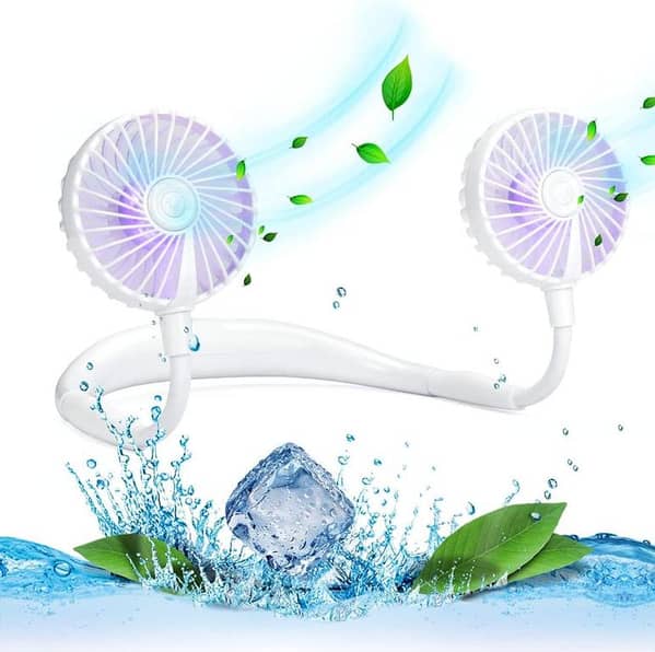 USB Rechargeable Hanging Neck Fan for Outdoor- 360° Rotation