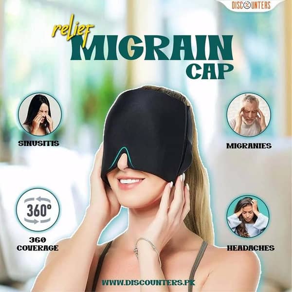 Headache and Migraine Relief Gel Cap Head Wrap