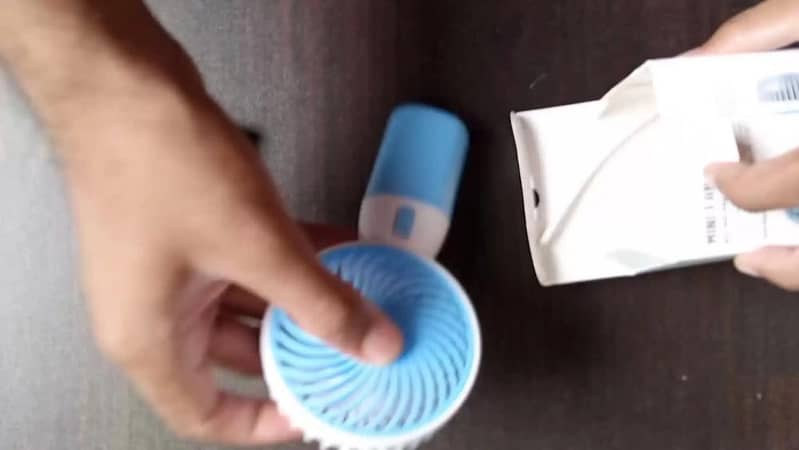 WhisperCool USB Mini Handheld Wind Power Fan with Portable Phone Holder - Ideal for Students, Office, and Small Cooling Needs
