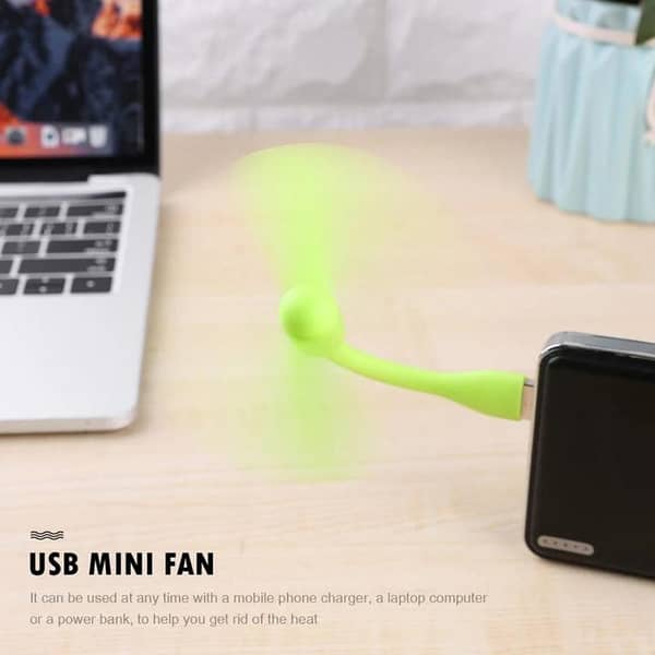 Portable USB Fan Flexible Mobile Phone Mini Fan Detachable Fan Suitable For Android IOS Mobile Phone Mobile Power USB Gadget