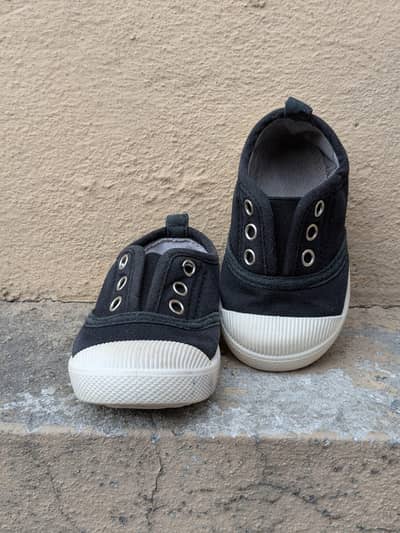 Black Canva Sneakers Shoes