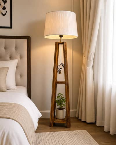 Wooden and Metal Floor lamps