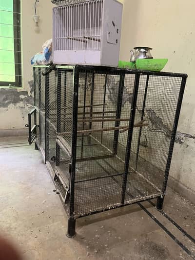 3 Different Bird Cages (Large, Breeding & Hanging