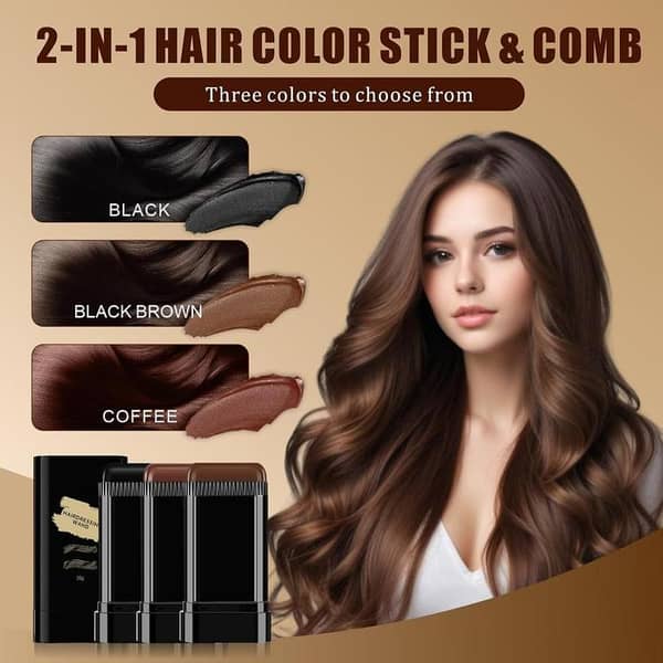 2‑in‑1 Instant Comb Hair Dye – Touch‑Up Comb Waterproof & Sweat‑Proof