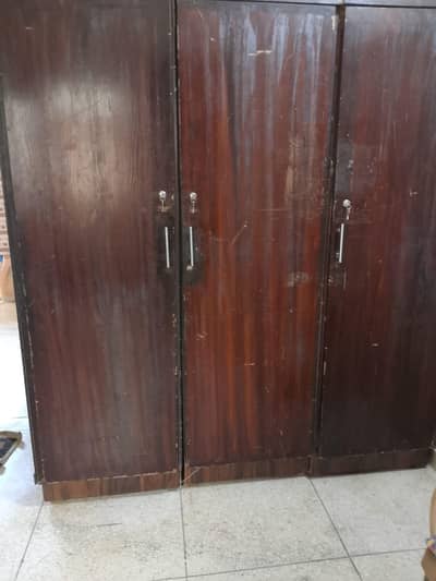 three door wooden almirah