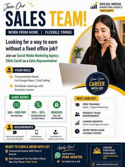 jobs in wah cantt Sales & Marketing ( Female only )