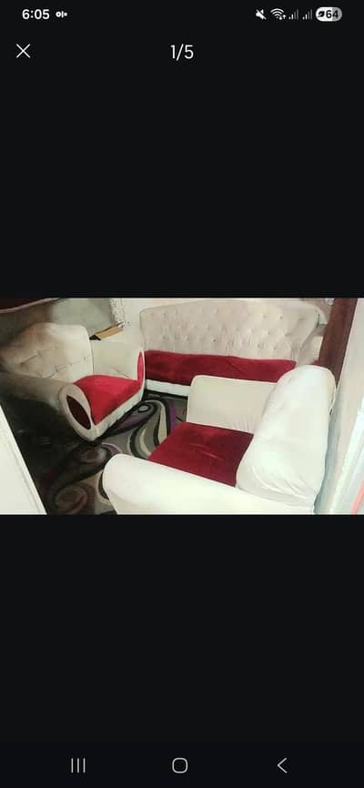 sofa set in velvet