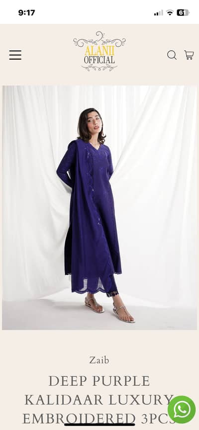 Zaib orignal outfit Deep purple