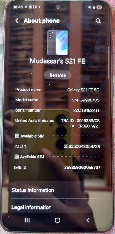 Samsung in s21 in good condition 10/10i