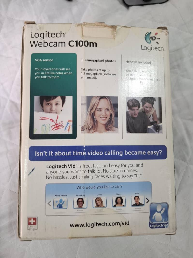 logitech web Cam Model C100m 5