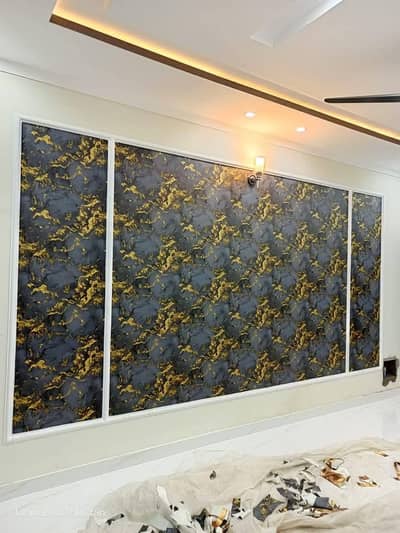 Fabric Wallpaper/ pvc wall panel ceiling/ wallpaper/ floor,